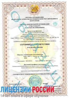 Образец сертификата соответствия Армянск Сертификат OHSAS 18001